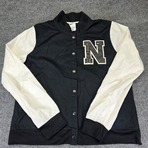 Nike Sportswear Woven Retro Patch Varsity Jacket DZ4630-638 Women's Size LG